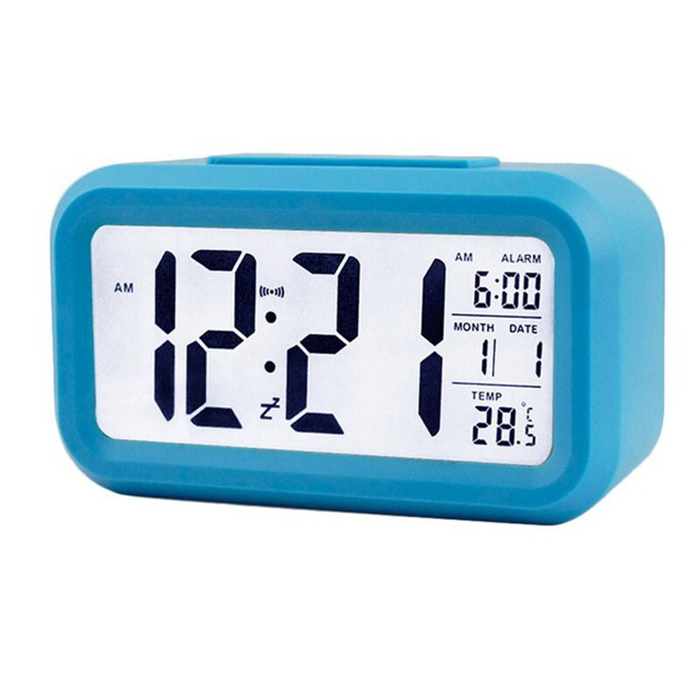 ساعت رومیزی دیجیتال زنگ دار هوشمند مدل TCK-18 رنگ آبی