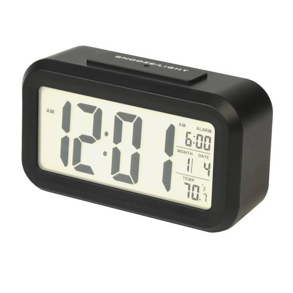 ساعت رومیزی دیجیتال زنگ دار هوشمند مدل TCK-18 رنگ مشکی