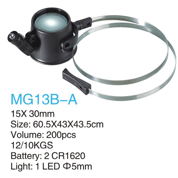 ذره بین (لوپ) چشمی ساعتسازی تسمه ای 15X مدل MG13B-A