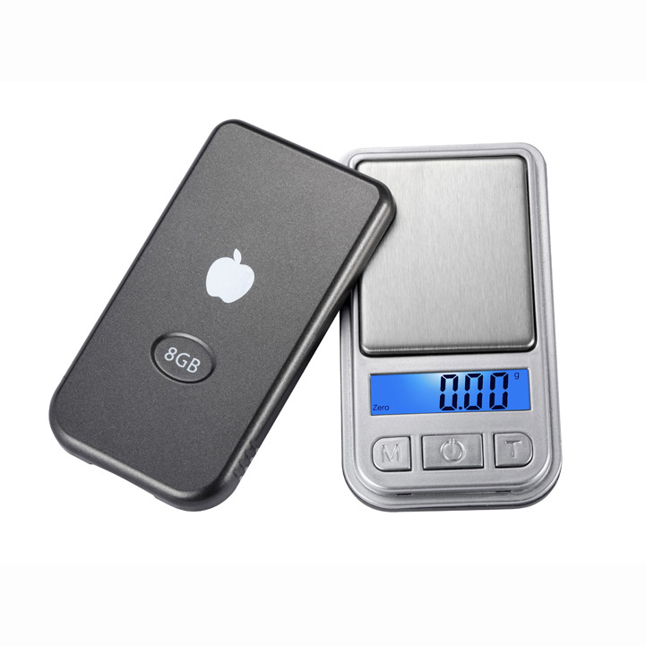 ترازوی دیجیتال 200gr گرمی جیبی طرح اپل MP3