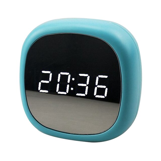 ساعت دیجیتال رومیزی زنگدار آینه ای مدل 0708L رنگ آبی