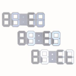 ساعت دیواری و رومیزی بدنه سفید مدل X Segment Clock