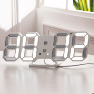 ساعت دیواری و رومیزی بدنه سفید مدل X Segment Clock