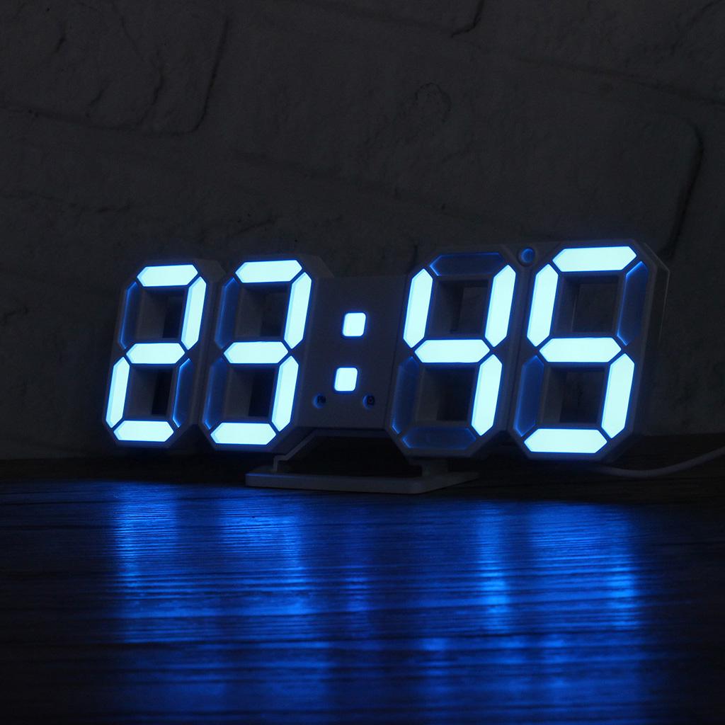ساعت دیواری و رومیزی دیجیتال سه بعدی بدنه مشکی مدل X Segment clock