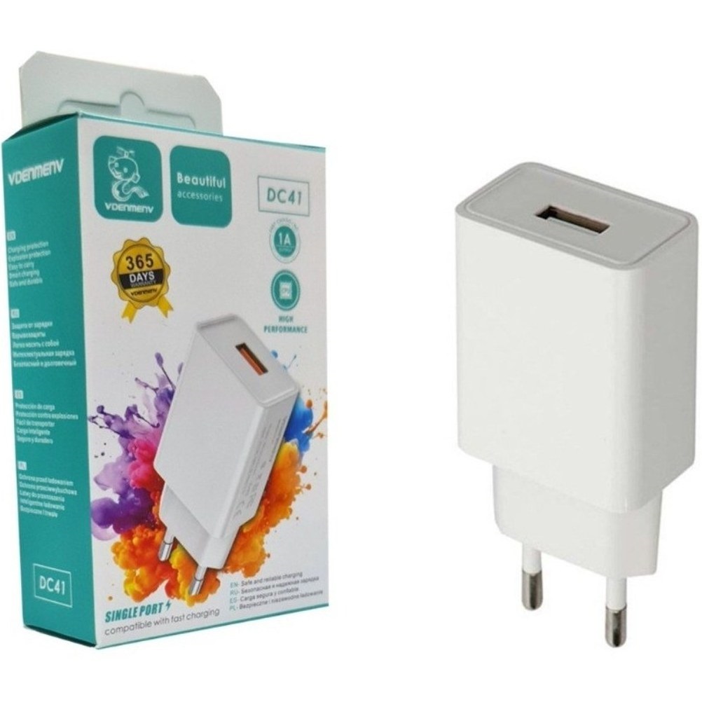 آداپتور شارژر دیواری USB مارک دنمن 5V-1A