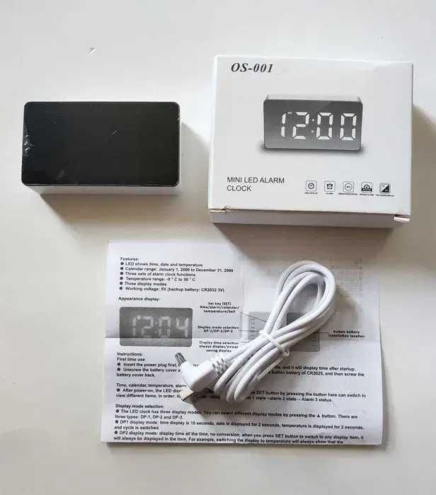 ساعت و دماسنج دیجیتالی رومیزی OS-001