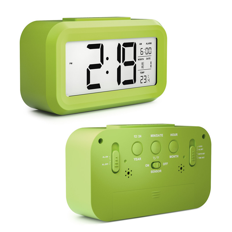 ساعت رومیزی دیجیتال زنگ دار هوشمند مدل TCK-18 رنگ سبز