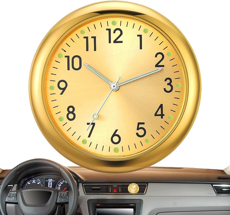 ساعت خودرو عقربه ای اسپورت 4cm طلایی بدنه فلزی