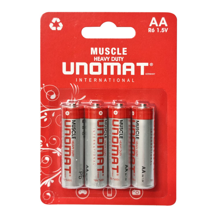 باتری قلمی MUSCLE یونومات UNOMAT بسته چهارتایی
