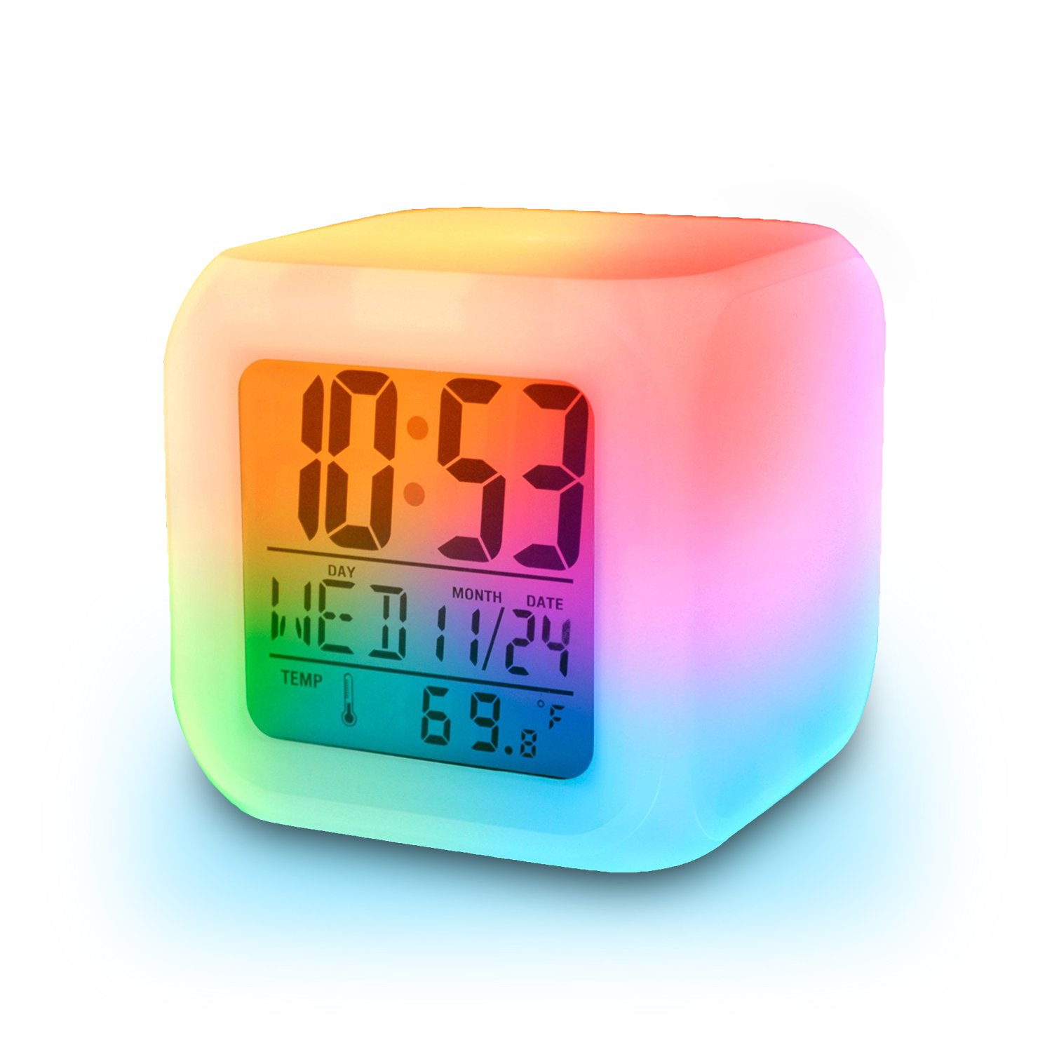 ساعت رومیزی دیجیتالی مکعبی COLOR