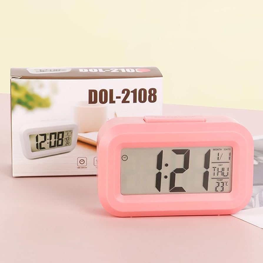 ساعت رومیزی دیجیتال تایمردار مدل DOL-2108 رنگ صورتی