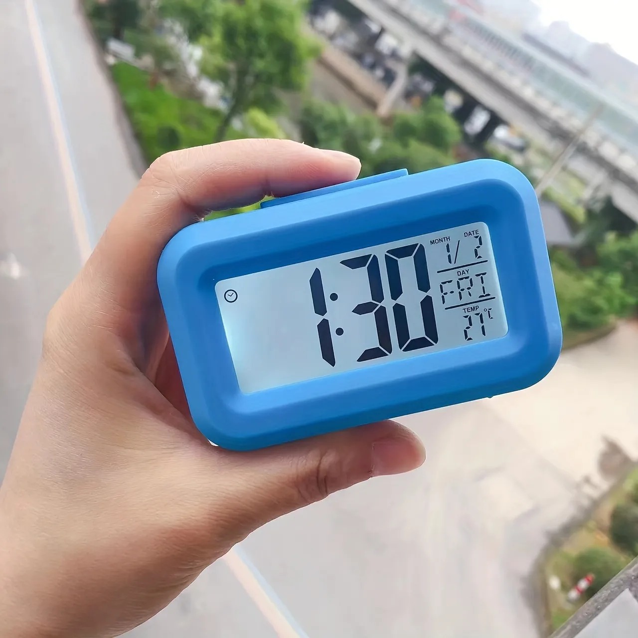 ساعت رومیزی دیجیتال تایمردار مدل DOL-2108 رنگ آبی
