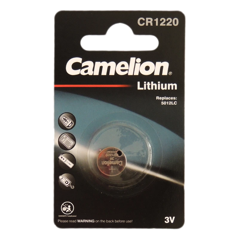 باتری سکه ای 3 ولت CR1220 اولترا لیتیوم مارک Camelion