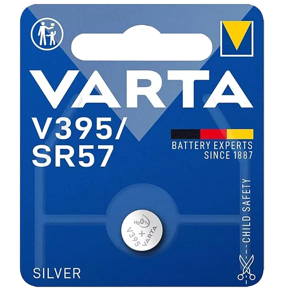 باتری سکه ای 1.55 ولت V395 / SR57 مارک VARTA