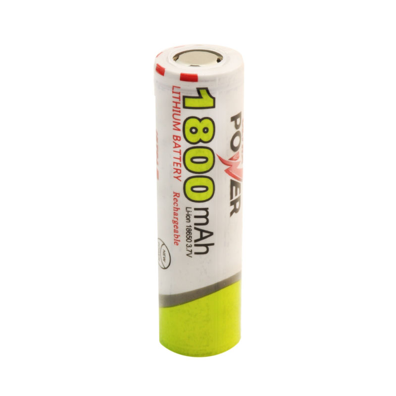 باتری لیتیوم یون 3.7V 1800mAh سایز 18650 سرتخت مارک ULTRA POWER