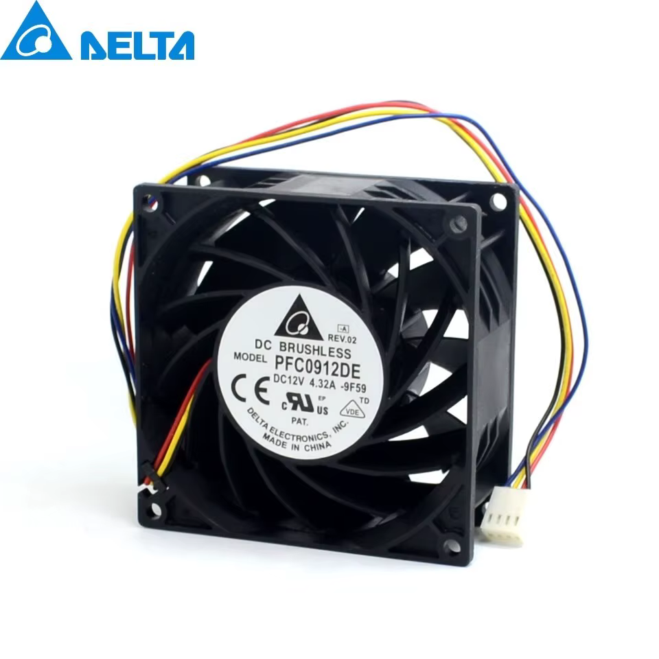 جت فن بلبرینگی 9X9X3.8 سانتیمتر 12 ولت 4.32 آمپر مارک DELTA مدل PFC0912DE